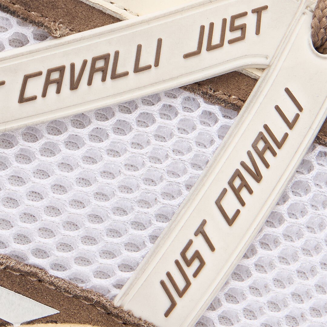 JC Sneakers Mit Logoeinsätzen Weiß/Braun UFS018-UF293