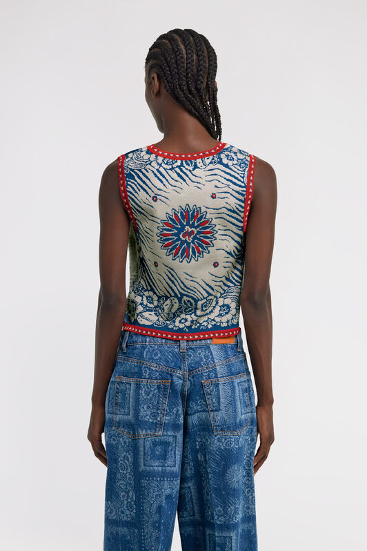RC Bandana Print Top Blue TKM604-MI010