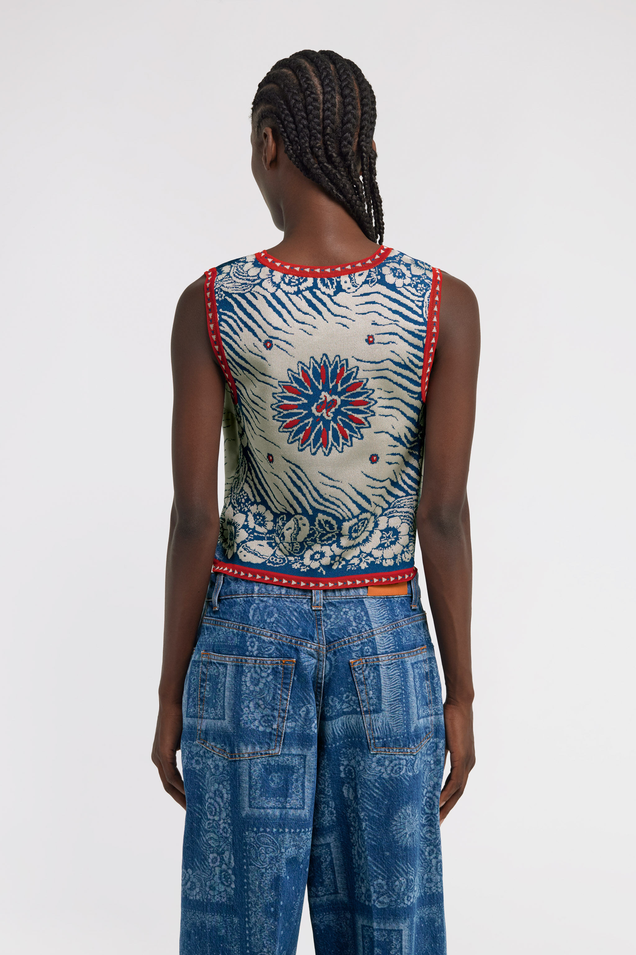 RC Bandana Print Top Blue TKM604-MI010