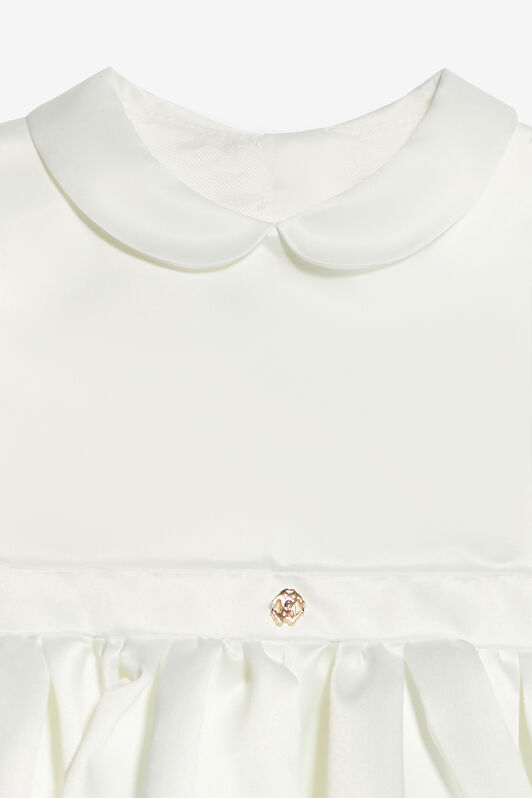 JU Robe À Ourlets Frangés Blanc UJT100-RN012