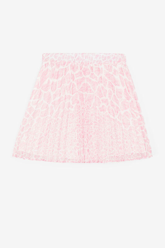 JU Pleated Giraffe-Print Skirt JU Pleated Giraffe-Print Skirt BABY ROSE/MILK WHITE PJT300-HDE25