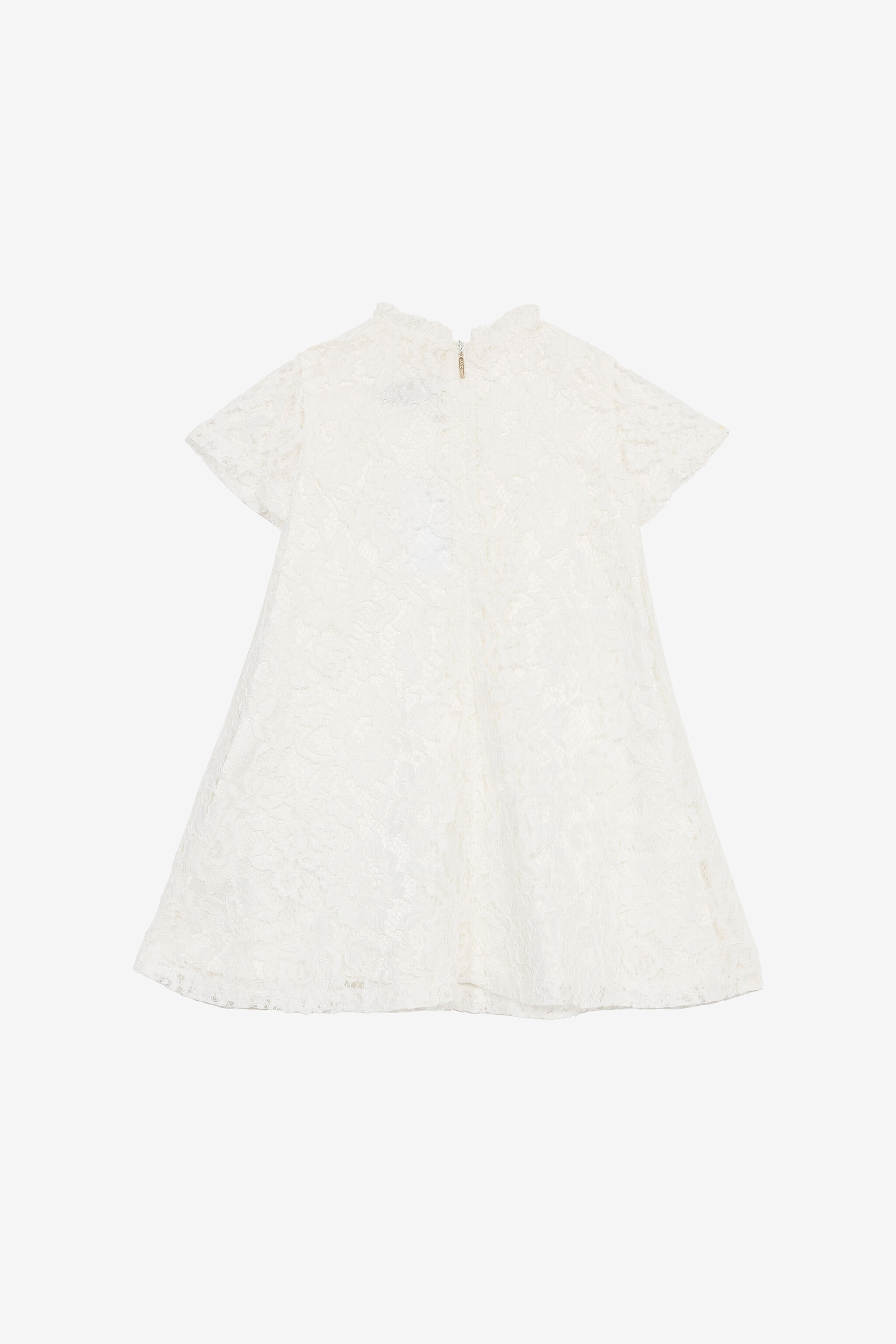JU Kleid Mit St.Galler Muster Weiß UJT10S-RP001