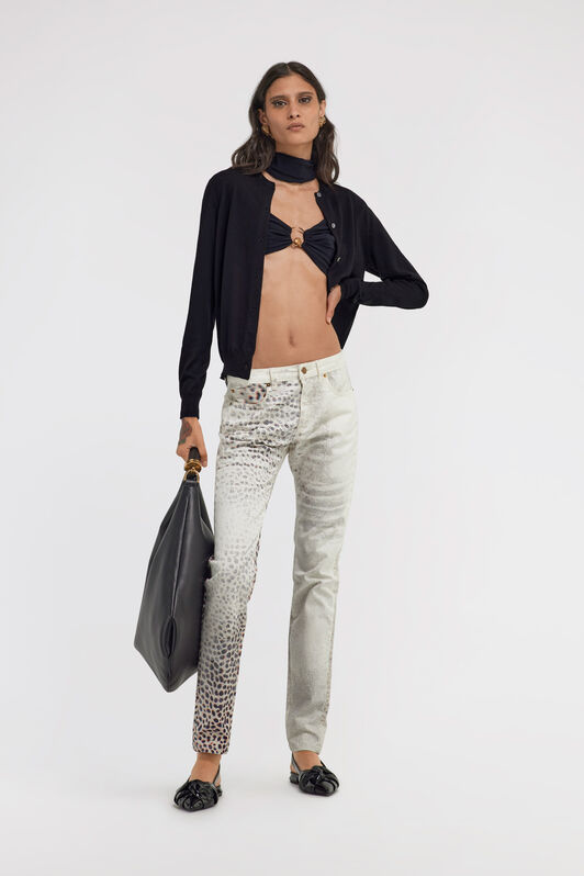RC Langärmliges Crop-Top mit Cut-Outs Schwarz TKT68B-LL006