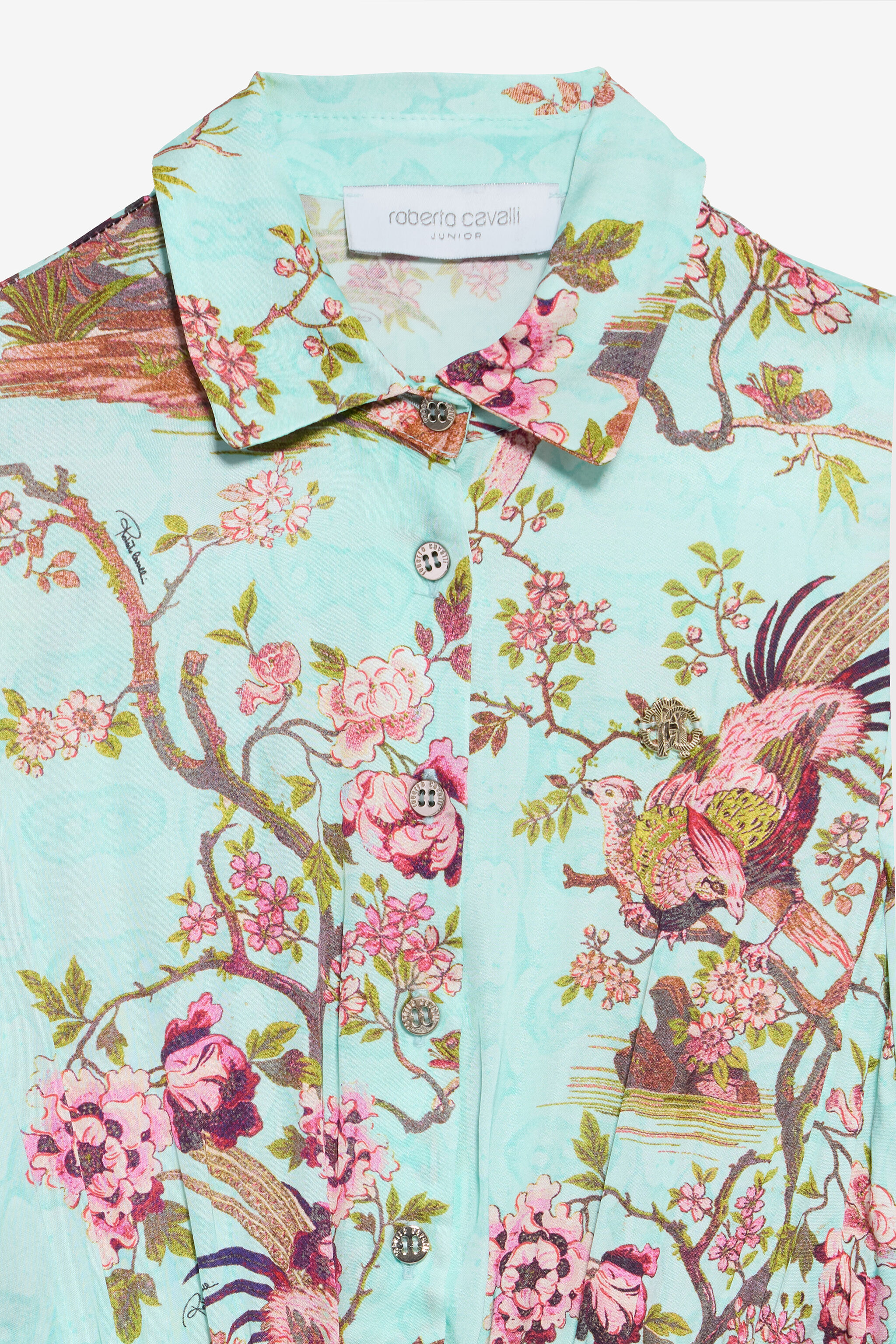JU Abito Chemisier Multicolor Con Stampa Fiori E Fagiani MULTICOLOR VJT10E-6DQ07