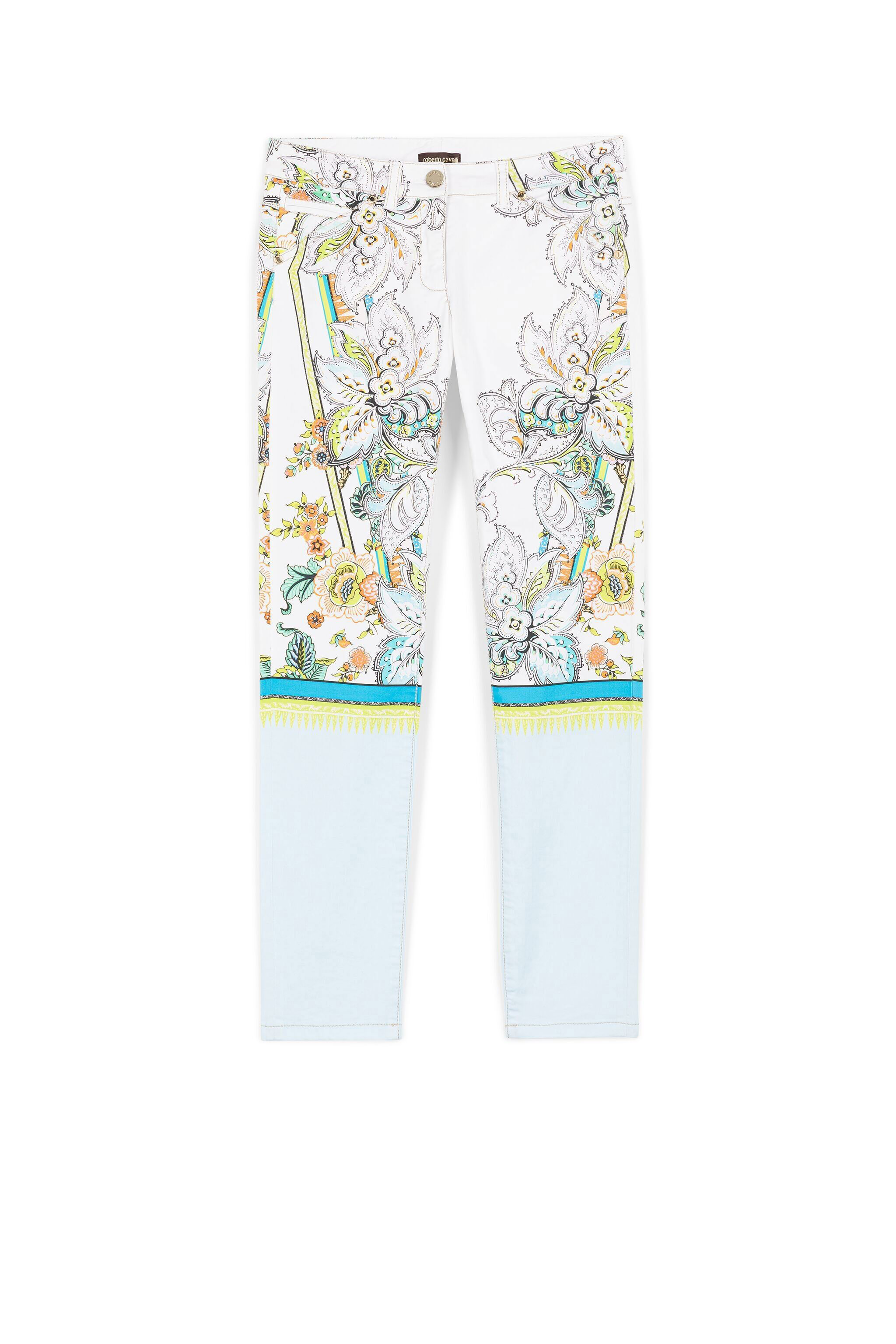 JU Paisley-Print Trousers Azzurro XDLTH2-ITAC2