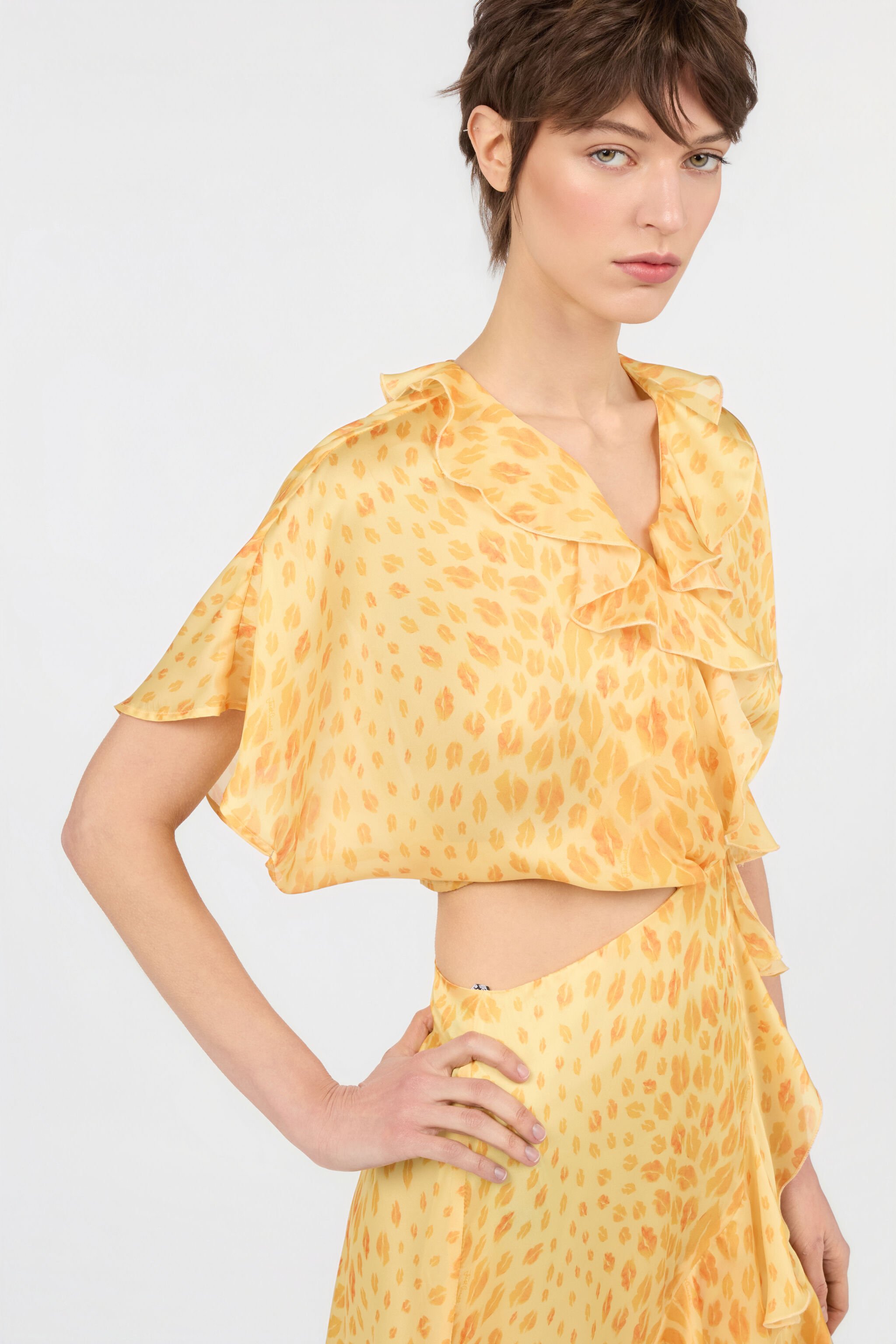 JC The Jaguar Kiss Print Mini Dress POP CORN WFT301-WF699