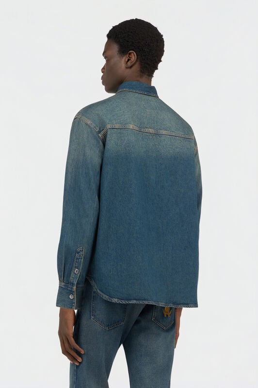 RC Chemise En Jean Bleu Avec Monogram RC DARK BLUE SOJ71A-DL005