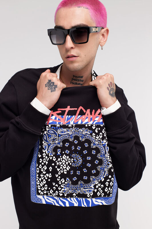 JC Just Cavalli Logo Sweatshirt Negro RRT963-RR225