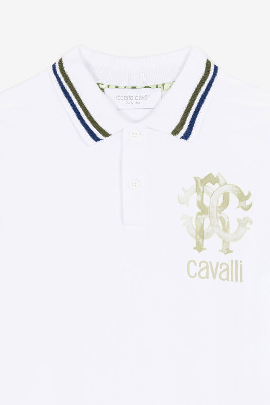 JU Logo-print polo shirt JU Logo-print polo shirt White QJT675-KB003