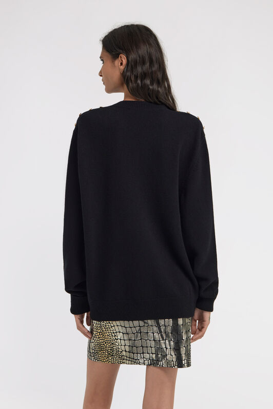 RC Crew-neck pullover Black TKM621-MQ001