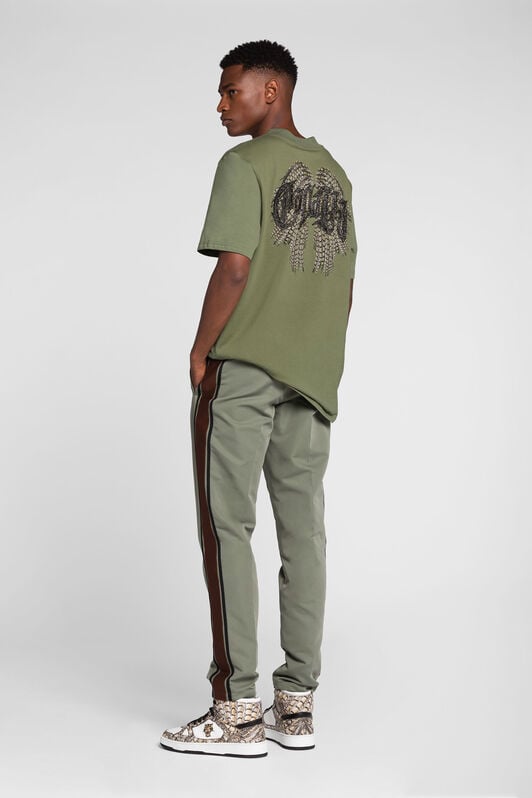 RC Crystal-Embellished Logo-Print T-Shirt RC Crystal-Embellished Logo-Print T-Shirt Green QRT61A-JD060