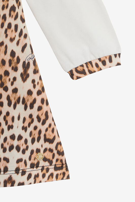 JU Milk White Dress with Jaguar Skin Print MILKY WHITE/NATURAL VJT104-JD001