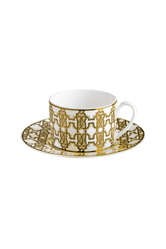 HO MONOGRAM GOLD 2 TEA CUPS IN GIFT BOX Gold RALA45-IA050