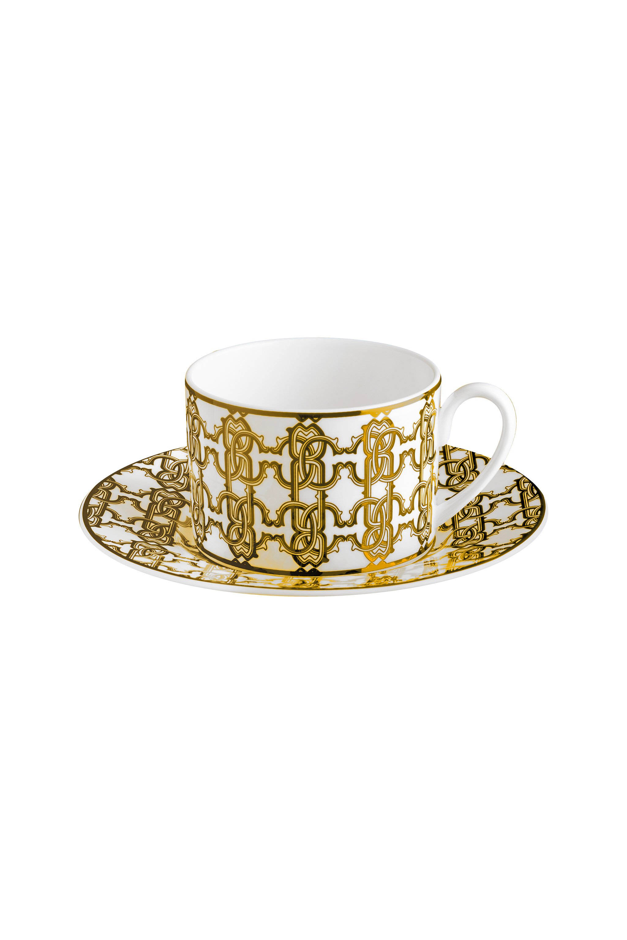 HO MONOGRAM GOLD 2 TEA CUPS IN GIFT BOX Gold RALA45-IA050