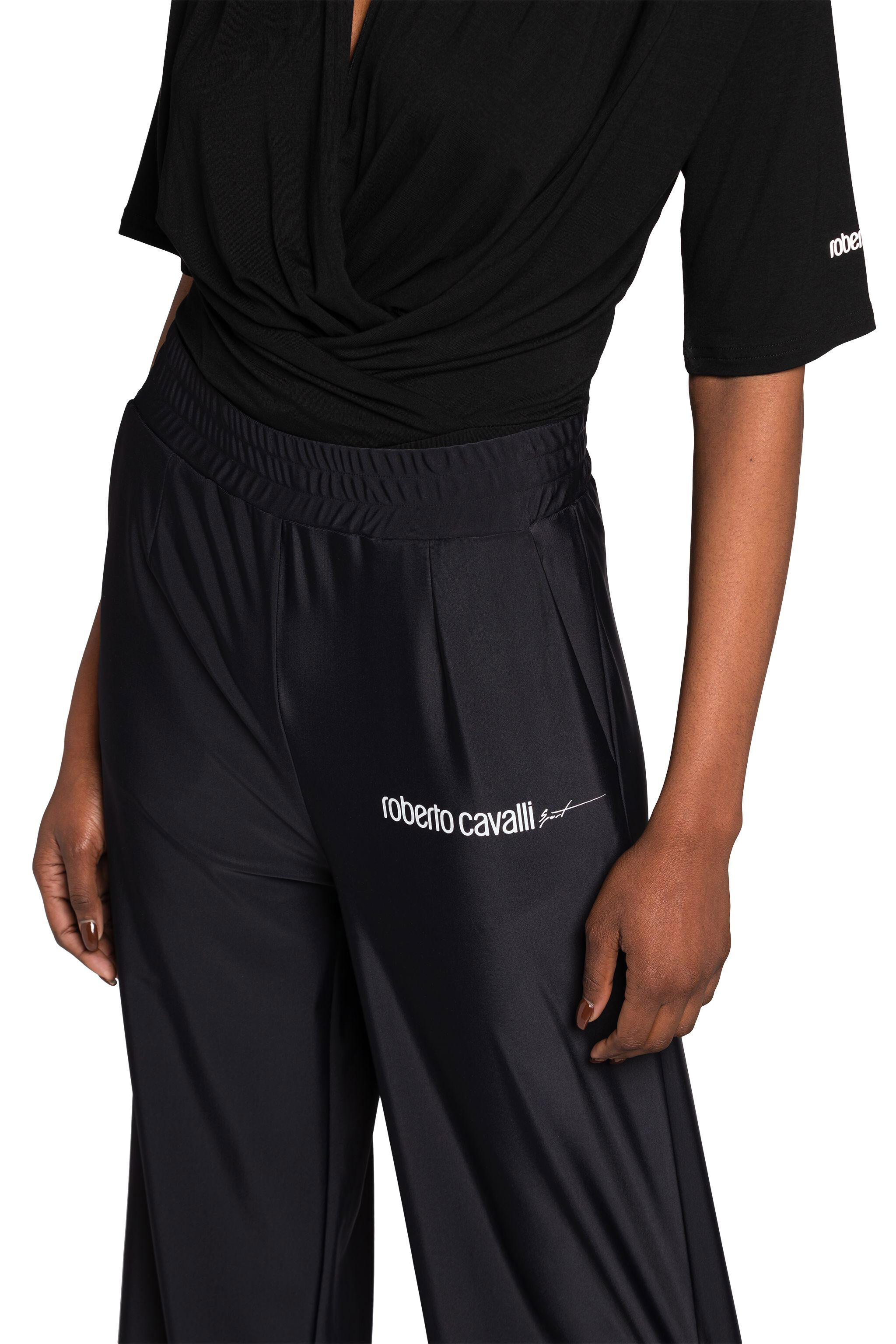 UG Logo-Print Wide-Leg Trackpants BLACK MYY06P-NZ027