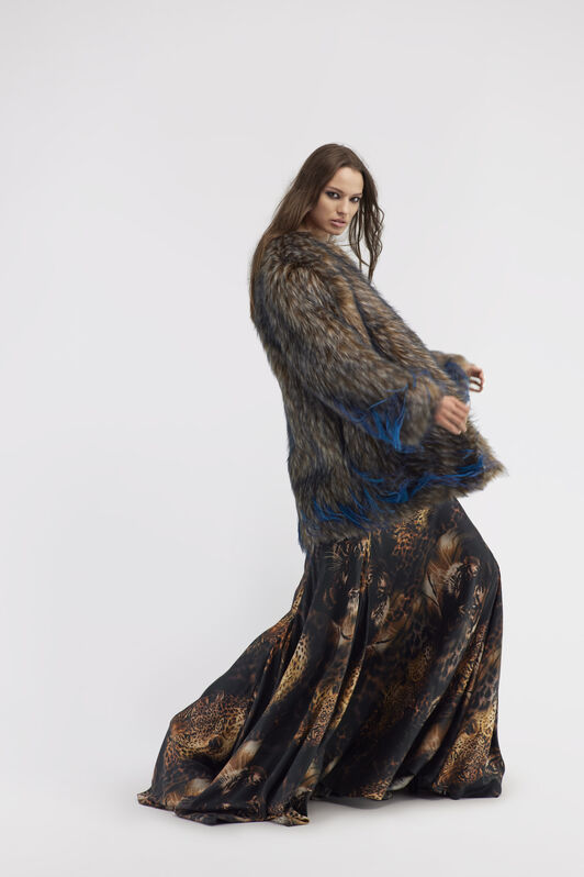 RC Faux fur with inserts Grey RWR503-FY036
