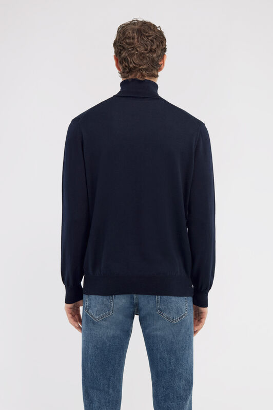 RC Turtleneck sweater with RC Bleu foncé NOM01C-MQ030