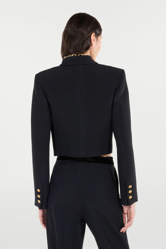 RC Cropped Double-Breasted Jacket RC Cropped Double-Breasted Jacket Negro VQT403-KU013
