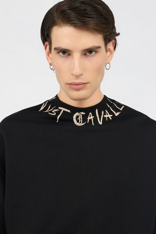 JC Black Sweatshirt With Logo BLACK WFT112-WF142