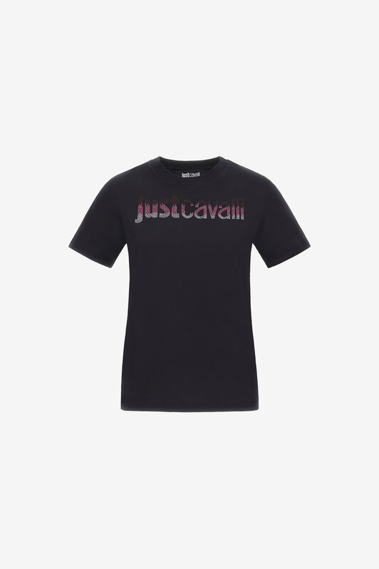 JC Just Cavalli Logo T-Shirt Noir RKT851-RK357