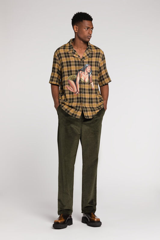 RC Logo-Embroidered Straight-Leg Trousers RC Logo-Embroidered Straight-Leg Trousers Dark green RRT210-VL110
