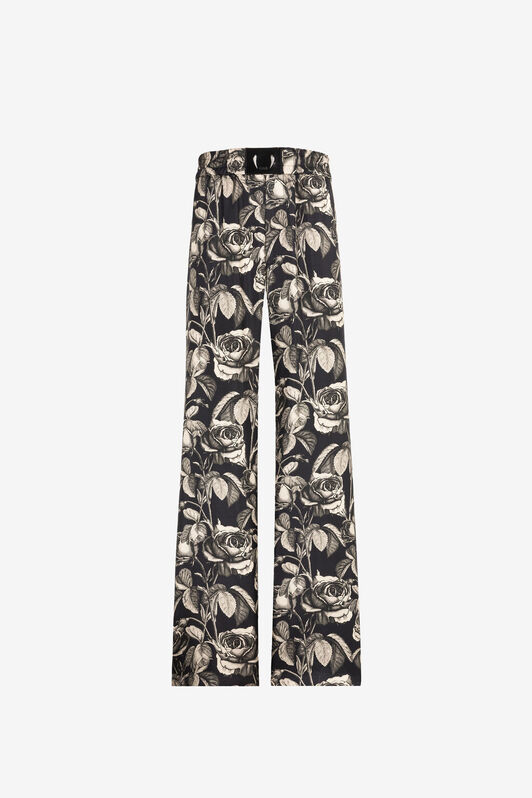 RC Pantaloni dritti a fiori RC Pantaloni dritti a fiori SEPPIA/BLACK PNT219-4QF03