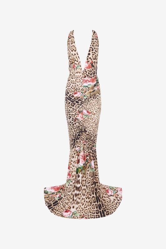 RC Jaguar Roses Print Dress NATURAL XQT124-LNT24