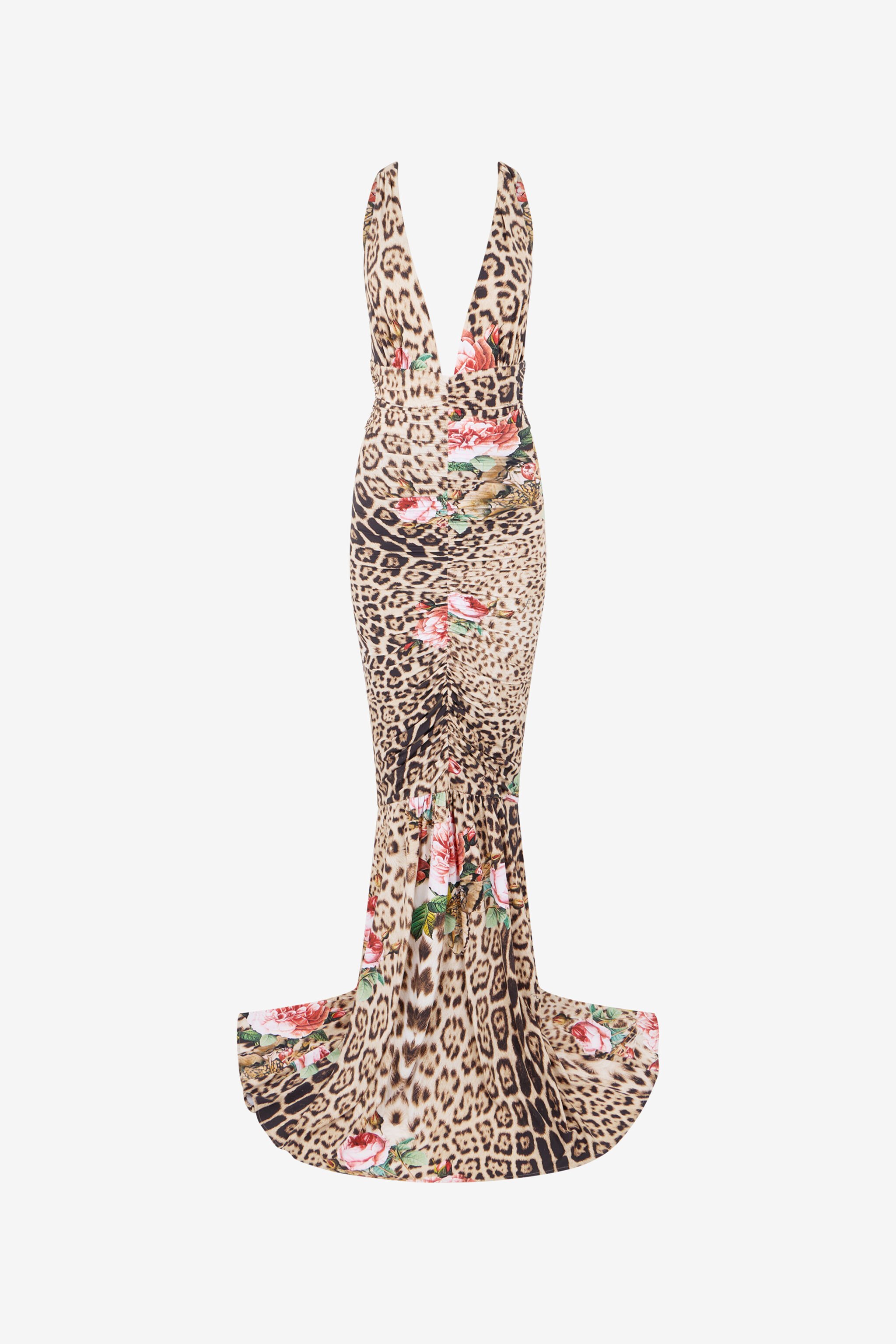 RC Jaguar Roses Print Dress NATURAL XQT124-LNT24