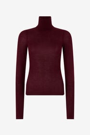 ${brand} Bordeauxroter Rollkragenpullover ${colorDescription} ${masterID}
