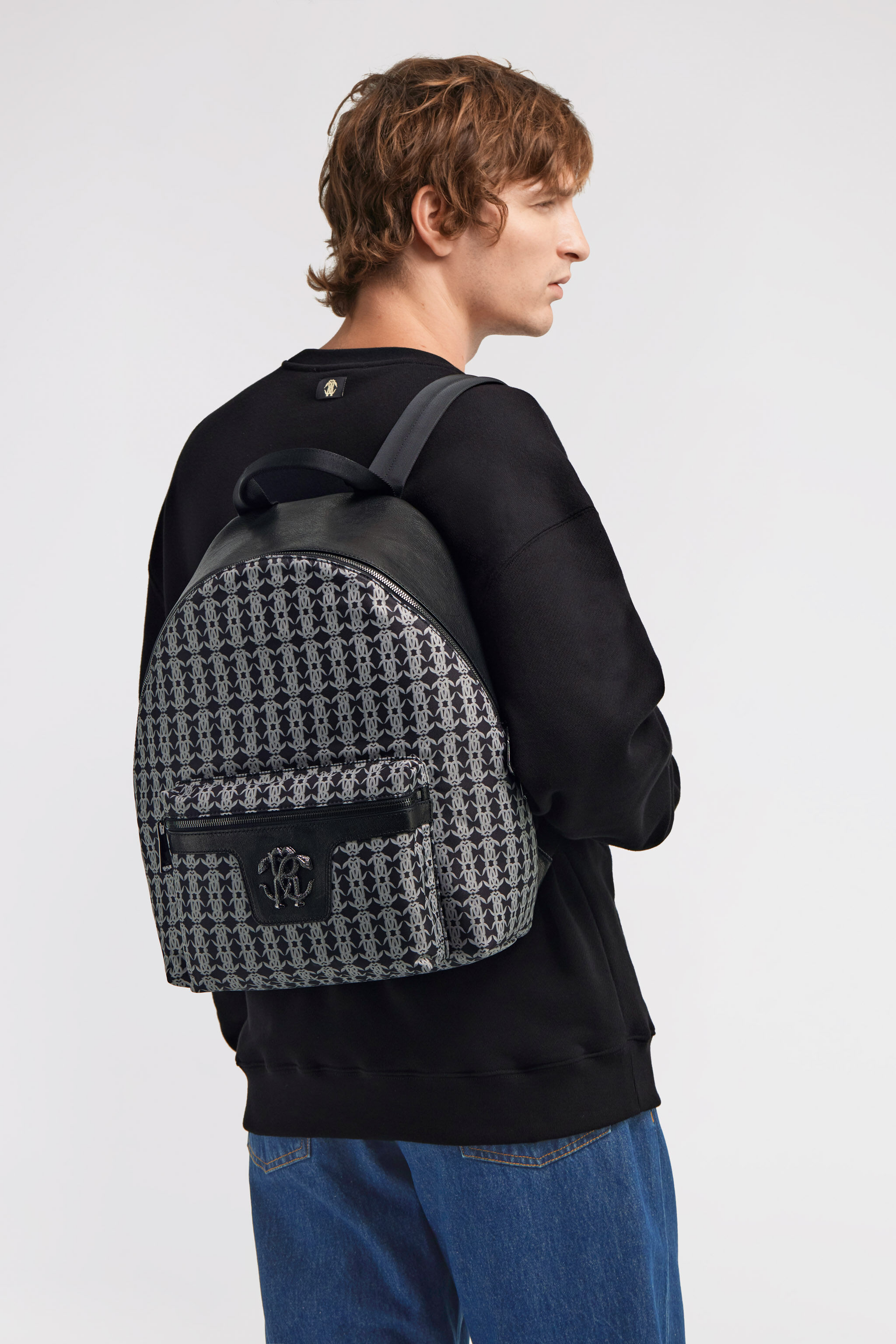 RC Backpack with Monogram Mirror Snake Schwarz/Grau SRB001-FT169