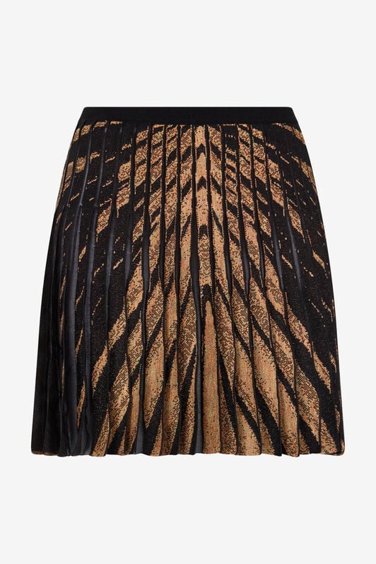 RC Knit skirt with Ray of Gold print Gold RWM301-MI150