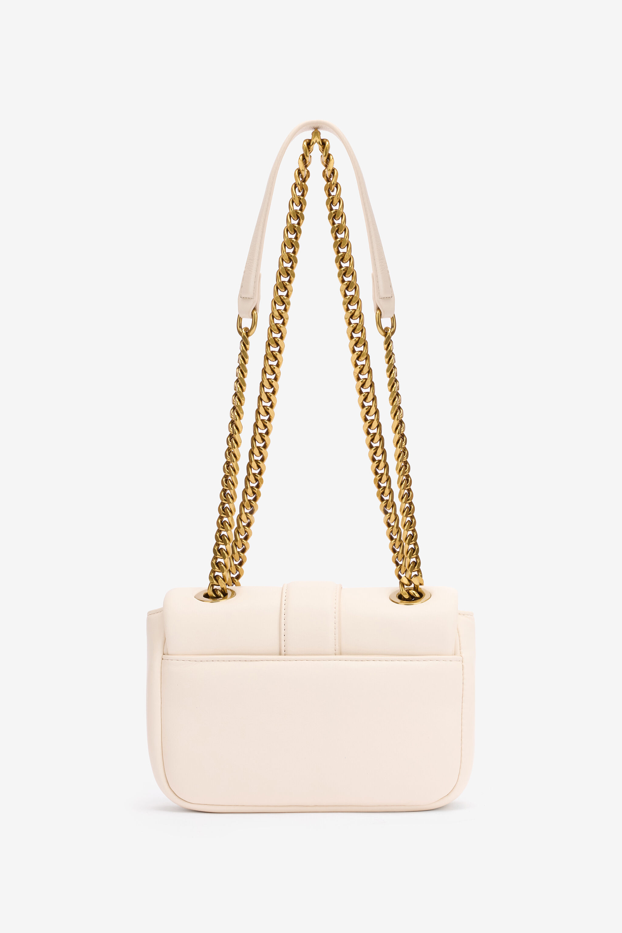 JC Bag with Chain Handle and Mirror Snake Ivory TFB052-TF417