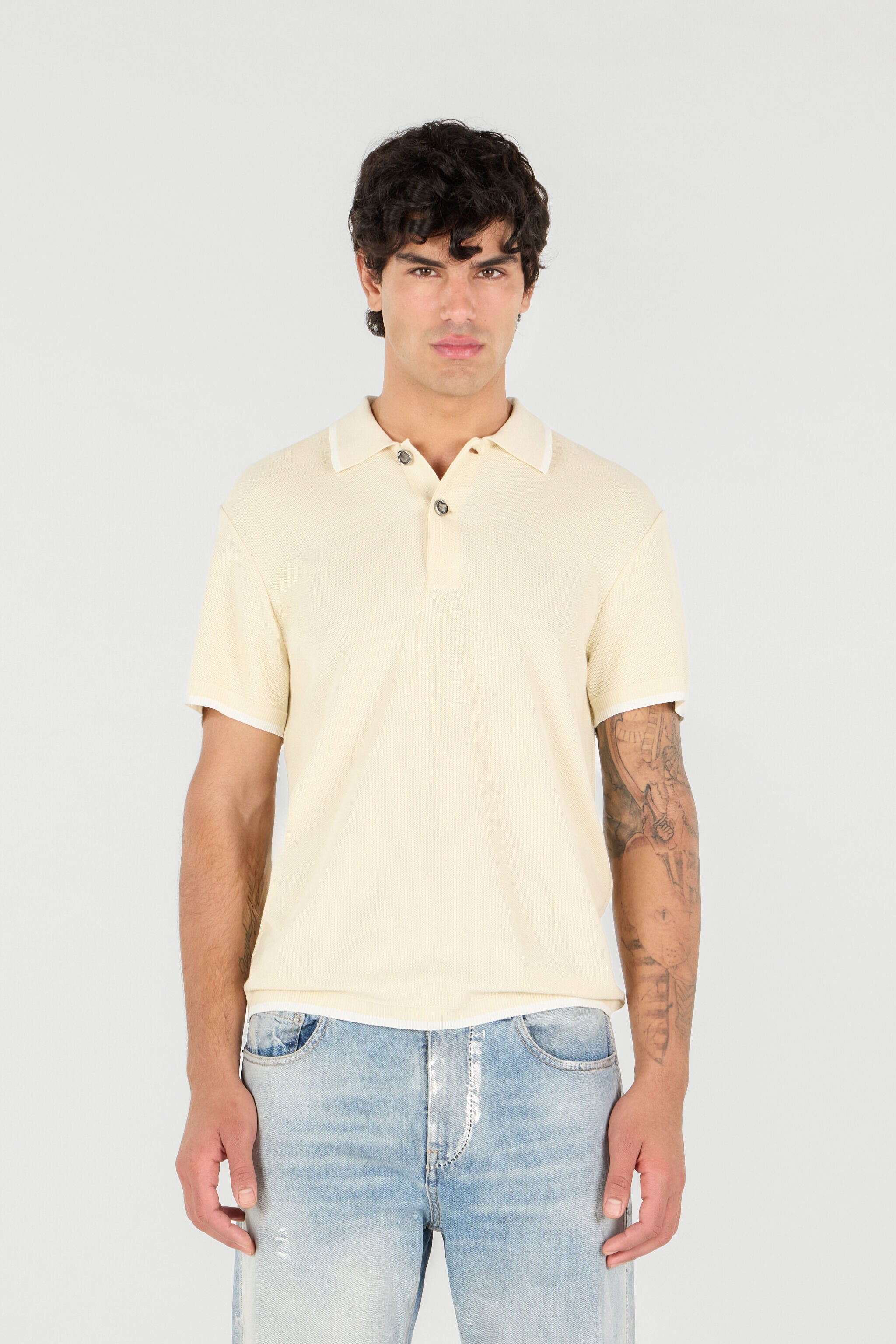 RC Man Cotton Polo Ivory UMM640-MG005