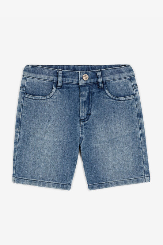 JU Shorts in denim con Monogram RC Blu scuro RJJ200-DS015