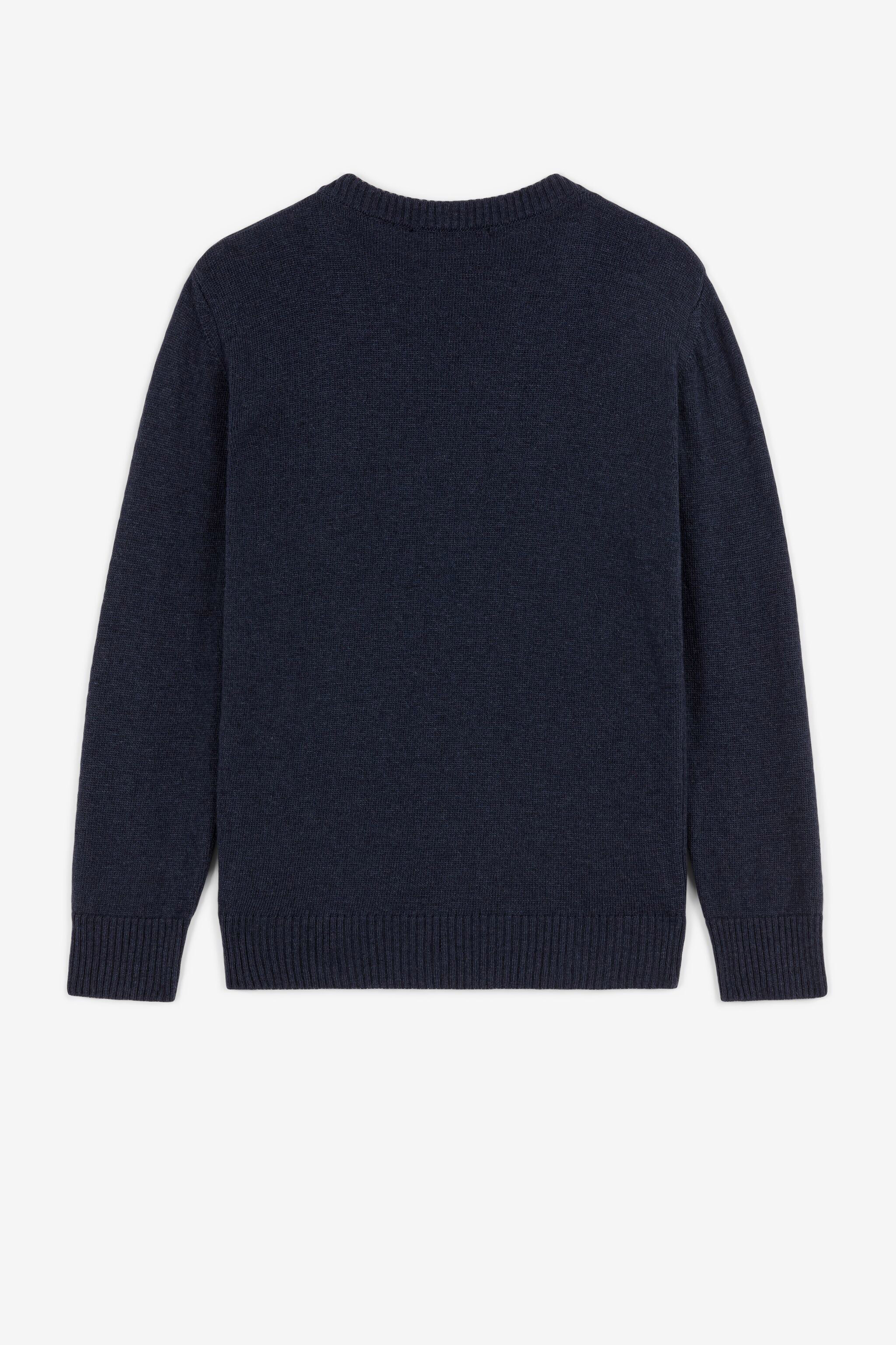 JU RC Monogram Crest-Appliqué Sweater Dark blue PJM001-MQ013
