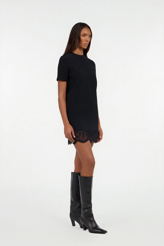 RC Minirobe Avec Dentelle Sur Le Bas RC Minirobe Avec Dentelle Sur Le Bas Noir VKT135-KU013