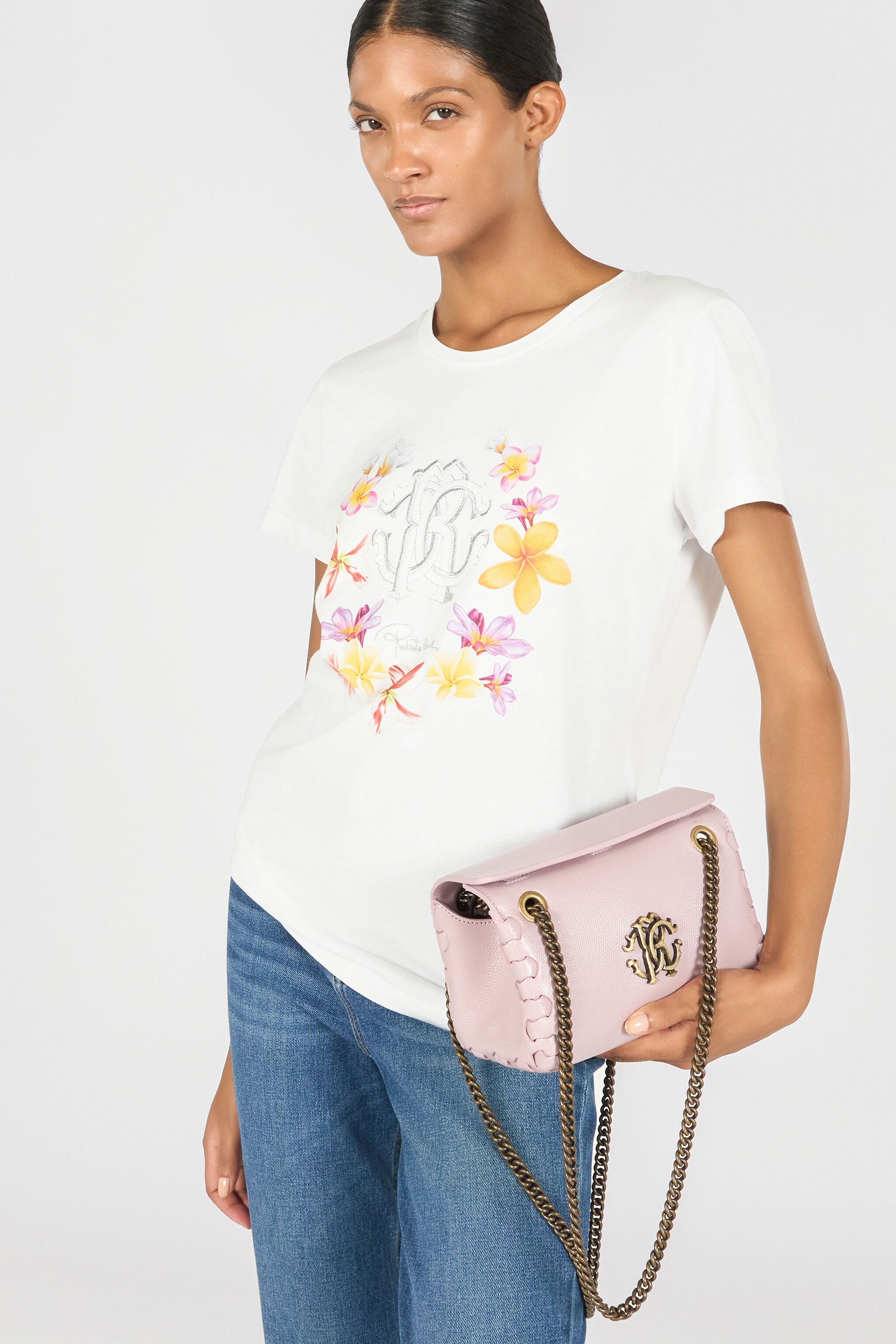 RC Shoulder bag with Monogram RC Pink OOB00B-PZ015