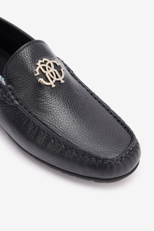 RC Hammered Effect Loafers with RC Monogram RC Hammered Effect Loafers with RC Monogram Negro POS00G-PI001