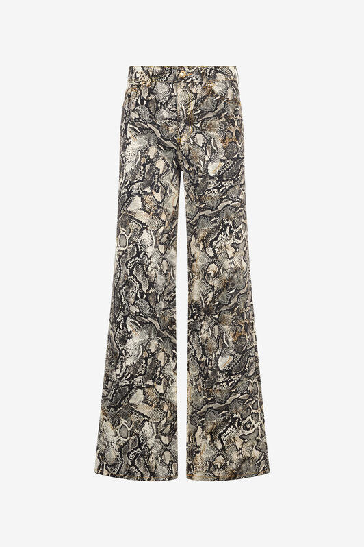 JC Pants With Python Print Light brown UFJ015-UF142