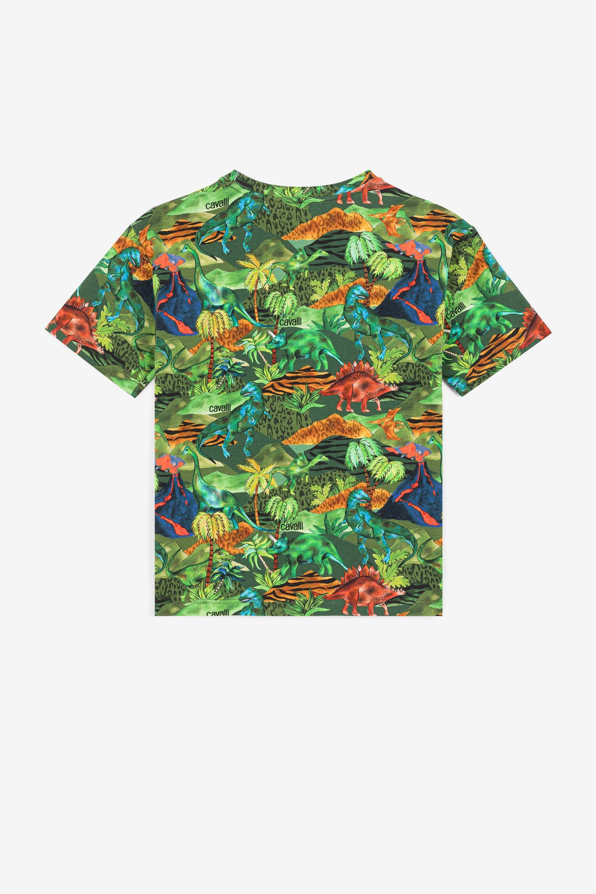 JU Jungle-Print T-Shirt Green QJT634-JVF60