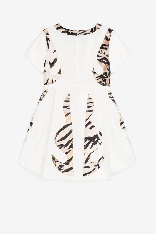 JU Tiger-Print Dress JU Tiger-Print Dress Blanc NJT117-RD028