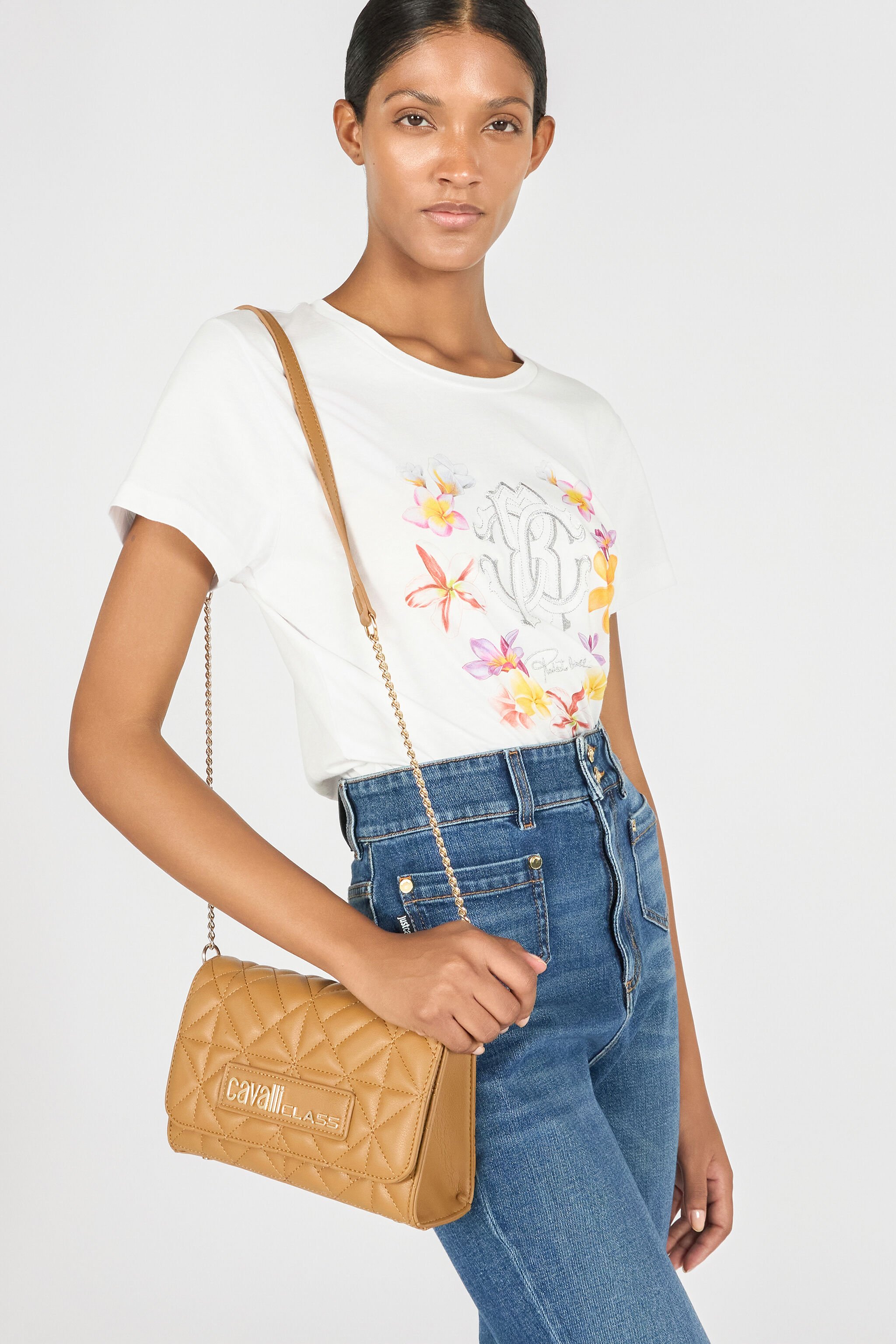 CL Tasche Mit Schulterriemen In Form Einer Kette Cavalli Class Hellbraun SXB00B-AB076
