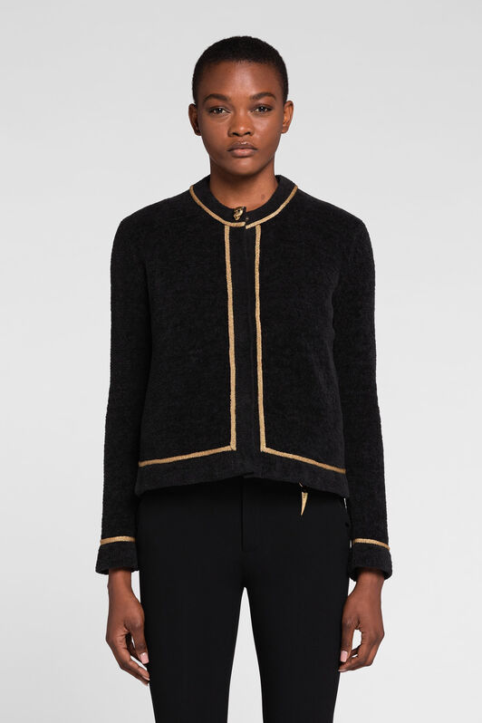 RC Logo-Embroidered Cardigan Black OKM612-MR001
