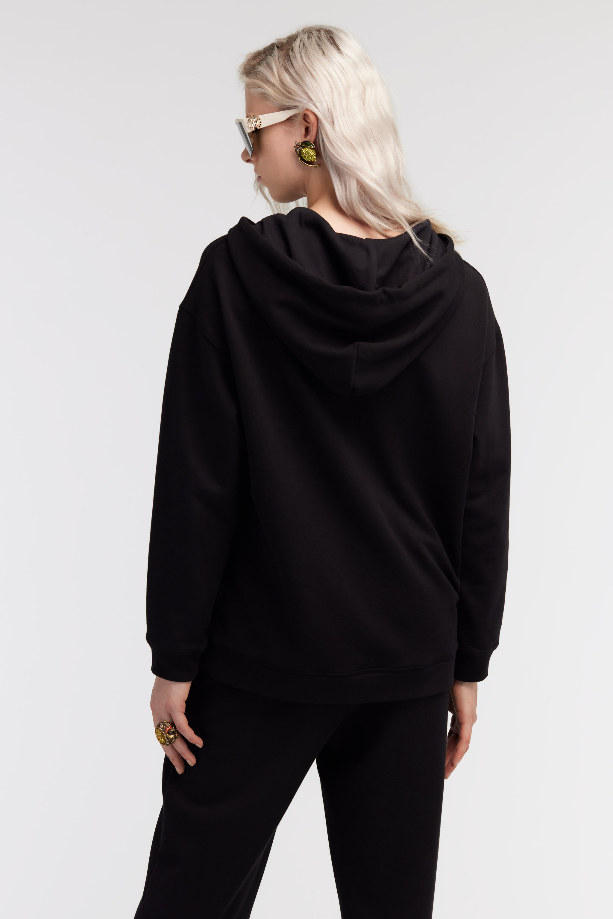 RC Black Hoodie With Signature Logo Black SKT63A-CF020