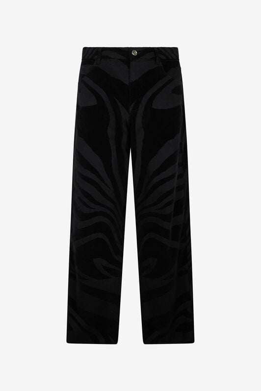 RC Zebra Print Denim Jeans BLACK XNJ210-PCT26