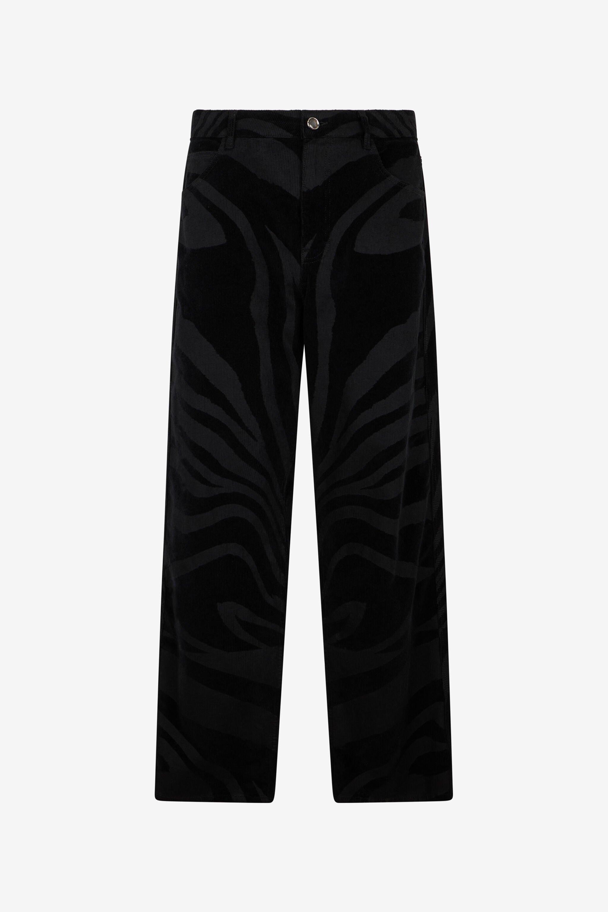 RC Zebra Print Denim Jeans BLACK XNJ210-PCT26