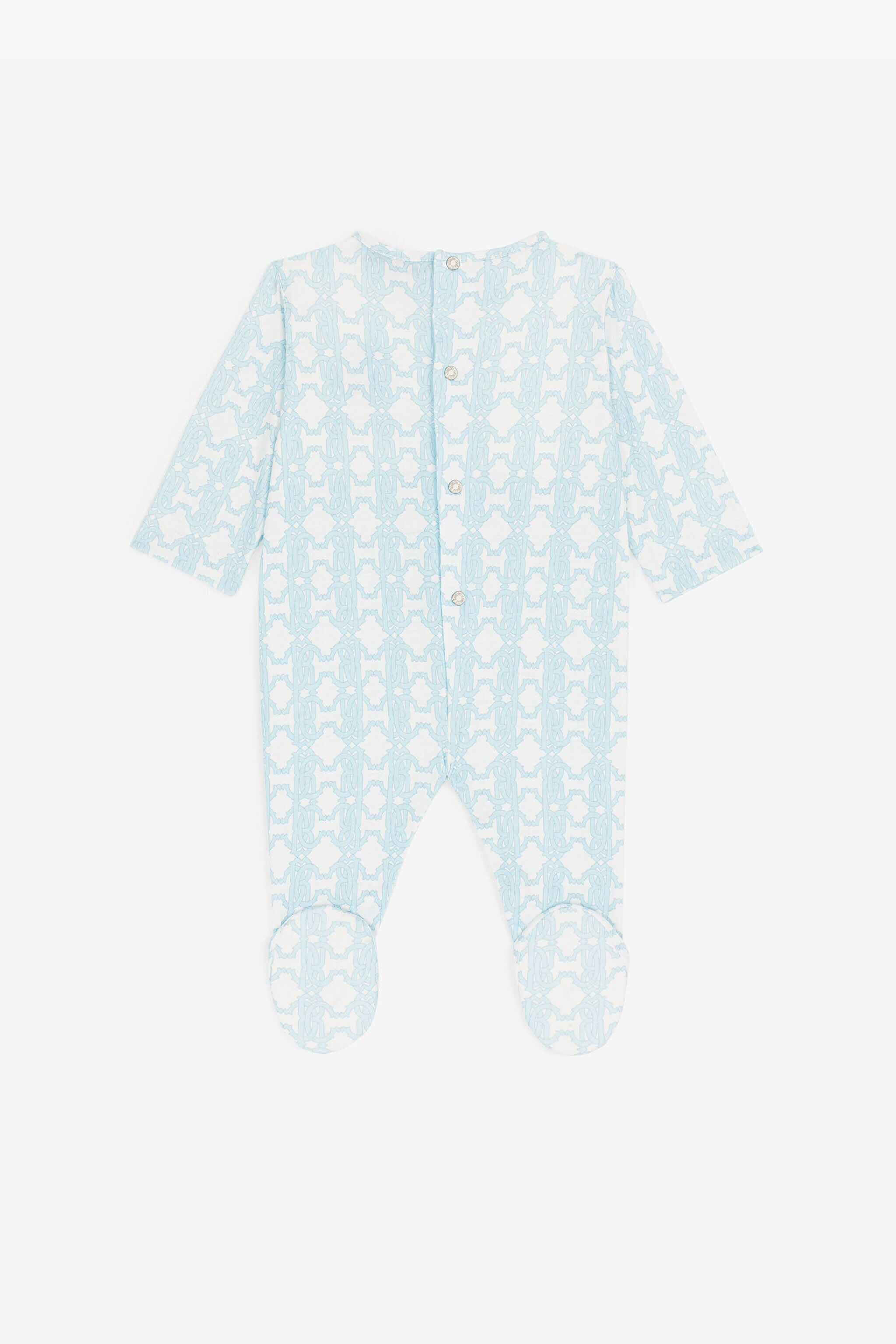 JU RC Monogram-Embroidered Babygrow Set Light blue RJT837-JFF66