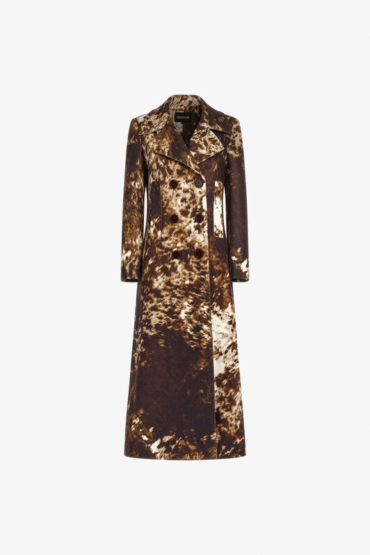 RC Appaloosa Print double-breasted Trench Brown TKT505-9MN08