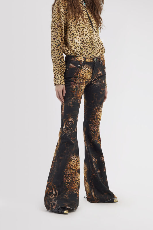 RC Jaguar print jeans Dark brown RWJ205-DAI14