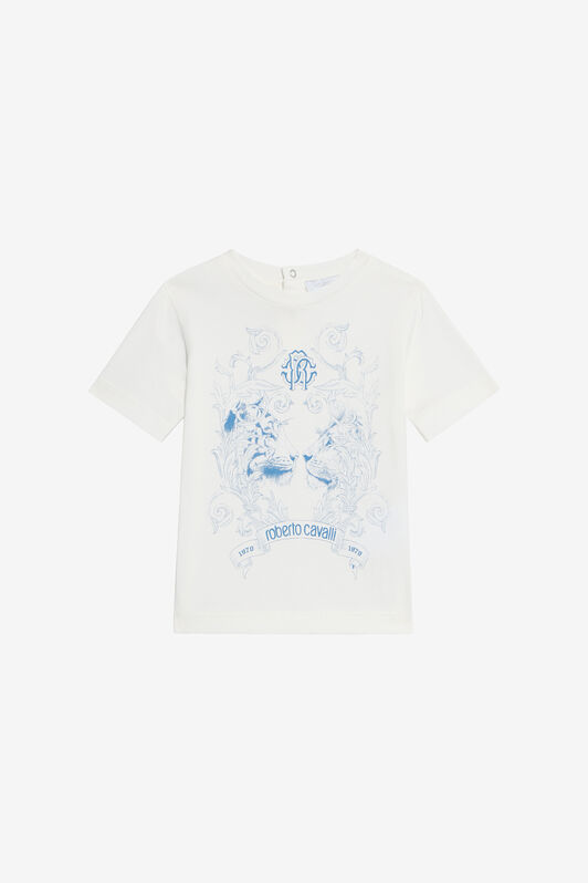 JU T-Shirt Bianco Latte Con Stampa Felini JU T-Shirt Bianco Latte Con Stampa Felini MILKY WHITE VJT609-JD001